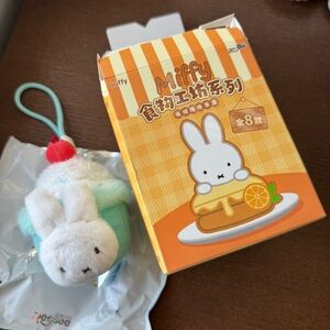 Miffy Food Workshop Series Plush Pendant Dolls - Blue Cupcake